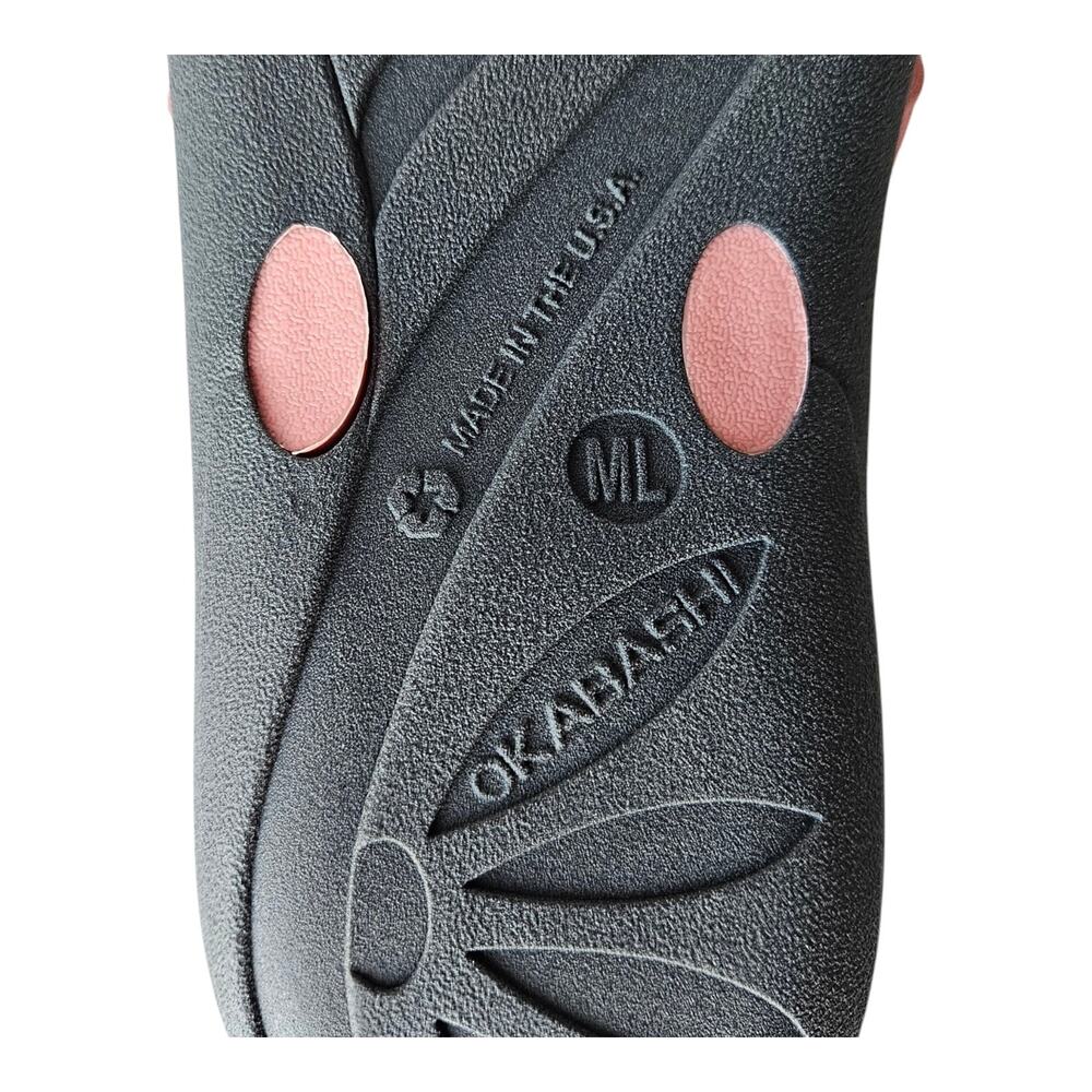 OKABASHI Women's M/L = 8 9 Sandals Breeze Flip Flops Pink Gray Water Made USA - Picture 7 of 8